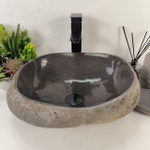 Каменная раковина из речного камня RS-05192 (40*36*15) 0861 из натурального камня