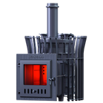 Печь для бани Авангард ЗК 25 (М) Ураган в сетке Тюльпан