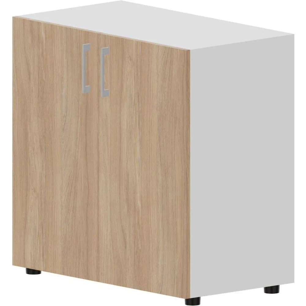 Шкаф Artwood для документов 80х44х80, ручки - алюм Белый/Дуб св OMLS762BLOW