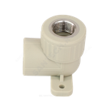Угольник PP-R комбинированный серый Дн 20х1/2" ВР с креплением VALFEX 10120020Г
