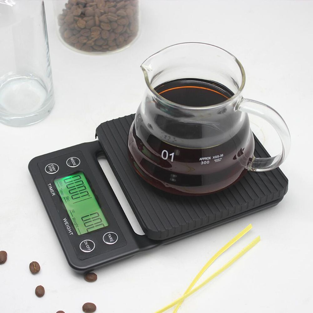 Весы кофейные портативные черные 0,1-3000гр питание батарейки P.L. Barbossa