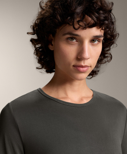 Oysho Укороченная футболка с перекрестной спинкой, антрацитовый