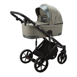 Детская коляска Adamex Marco 2 в 1 GA14 (Т. ЗЕЛ. РОГОЖКА+ Т.ЗЕЛ. ПЕРЛ КОЖ. ОТДЕЛКА)