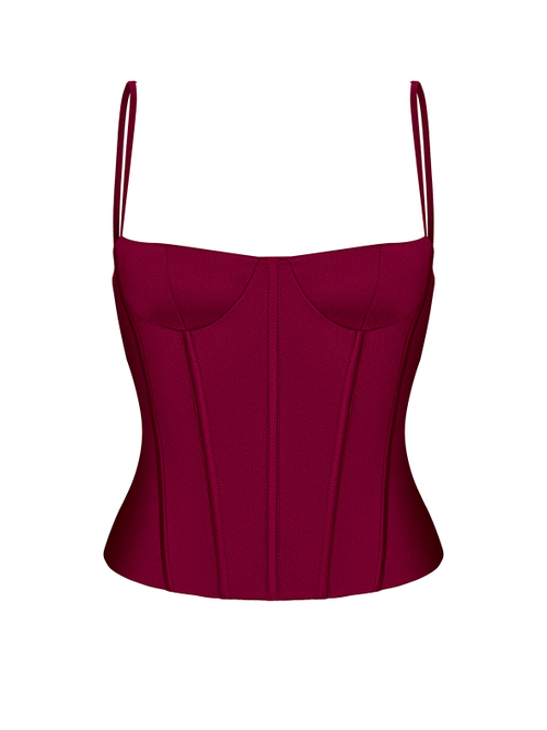 Топ бюстье корсетного типа из сатина