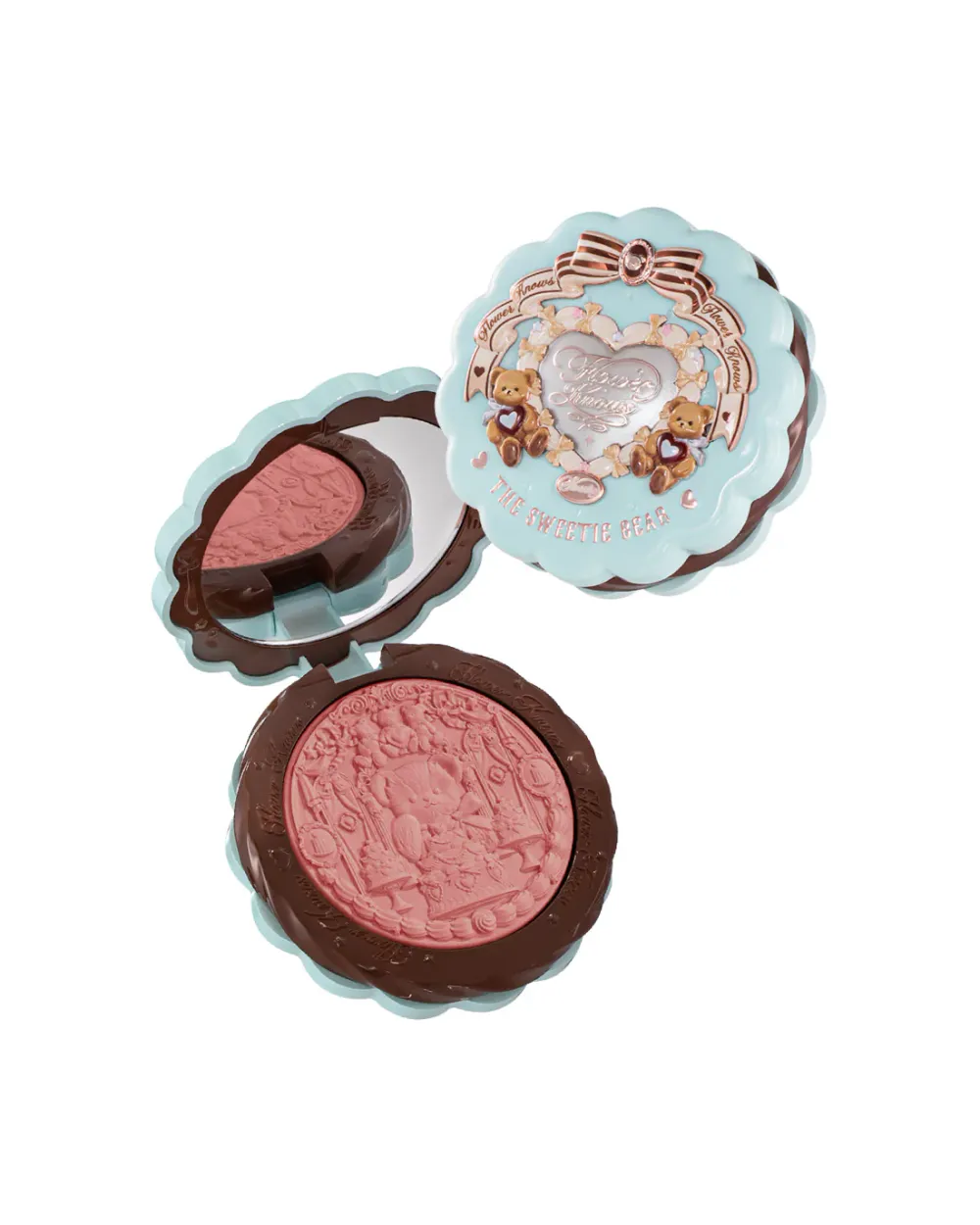 Сатиновые румяна для лица Flower Knows Sweetie Bear Silk Satin Blush - 05 Bear Biscuit