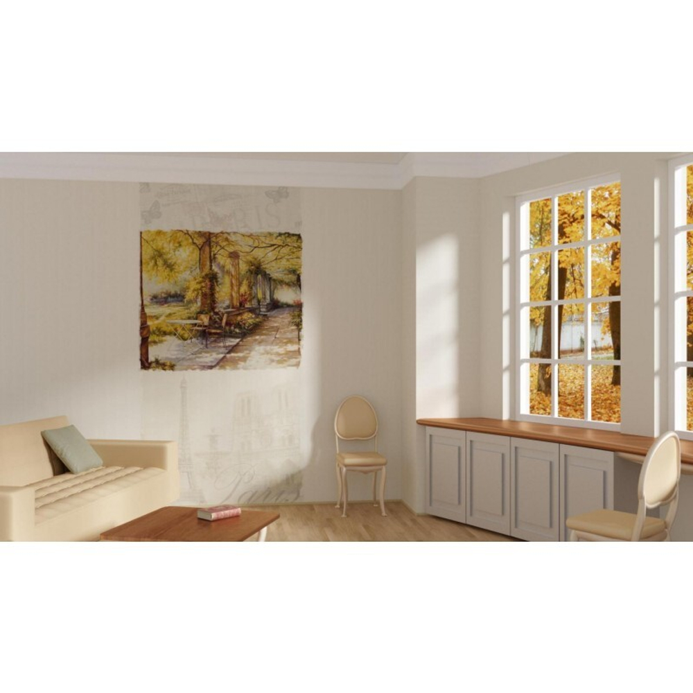 Ламинированная панель ПВХ Лен серый 2700х250мм