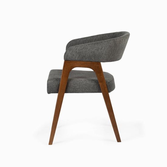 Стул Lordy деревянный и серая ткань