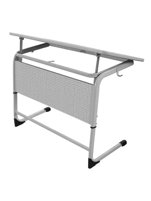 Школьный стол с наклонной столешницей ШСТ26 столешница пластик, плоскоовальная труба, экран колокольчик