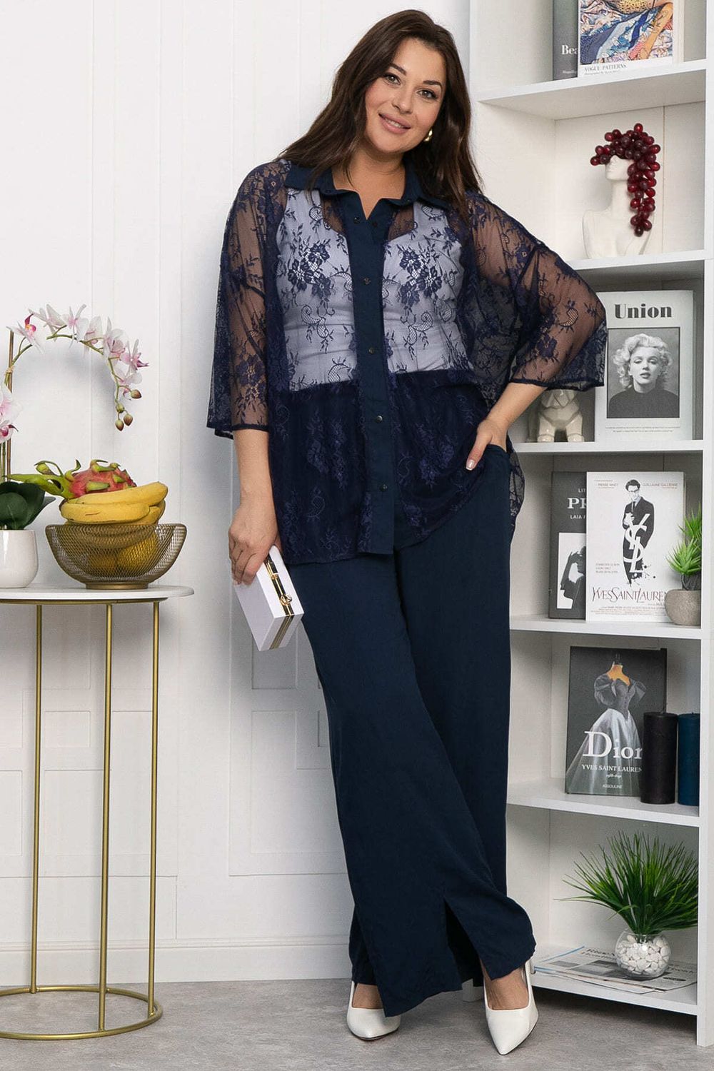 Костюм Кружевная история (синий) К13799-13М LT Collection