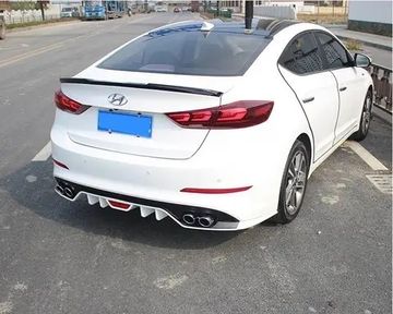 Диффузор заднего бампера с LED лампой Hyundai Elantra 2016-2019