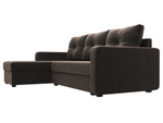 Диван угловой Ливерпуль Лайт левый угол, Коричневый, Велюр, 117722L