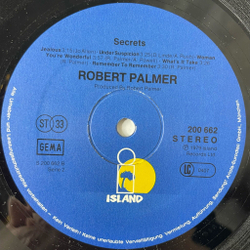 Винтажная виниловая пластинка LP Robert Palmer Secrets (Germany 1979)