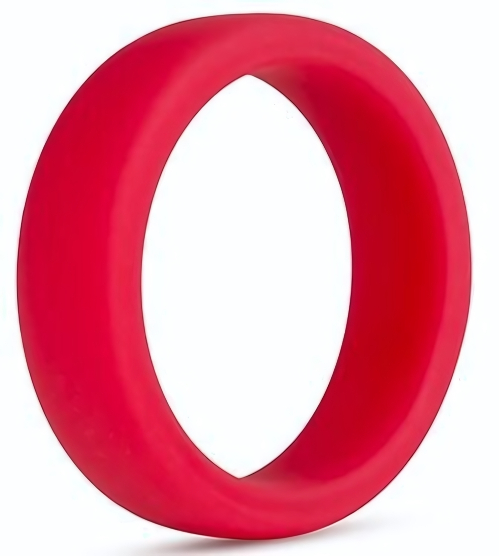 Красное эрекционное кольцо Silicone Go Pro Cock Ring (Цвет: красный)