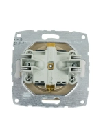 Механизм розетки с заземлением и крышкой титан