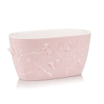 Кашпо овальное для цветов 3D "Бабочки" 3,6 л пеп-розшт