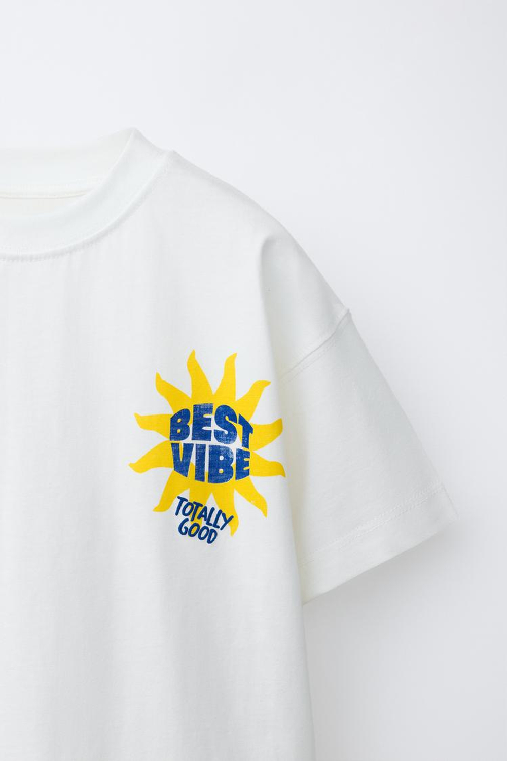 ZARA ФУТБОЛКА С ПРИНТОМ SURFER, БЕЛЫЙ