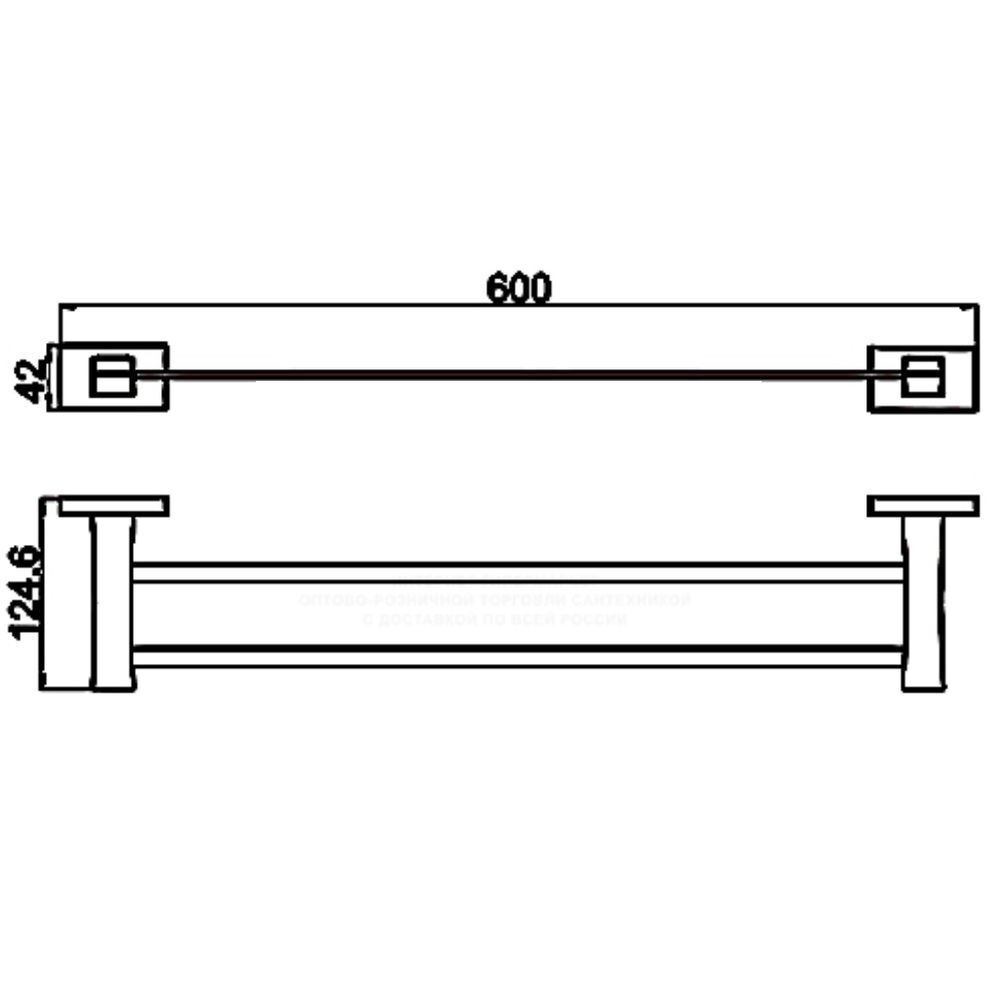 Держатель для полотенец, мет-л, чер, Gappo, G0709-6