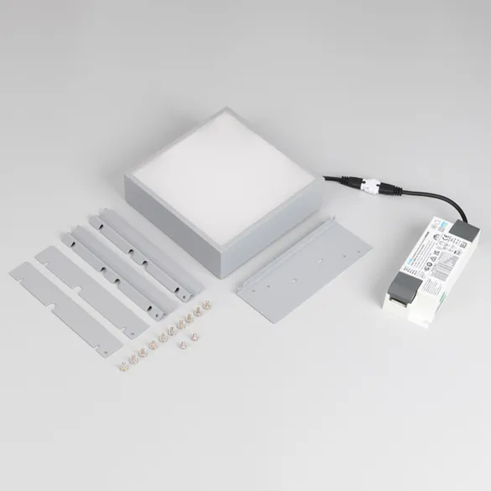 Светильник DL-GRIGLIATO-S140x140-18W Day4000 (GR, 100 deg, 230) (Arlight, IP40 Металл, 5 лет) 047682