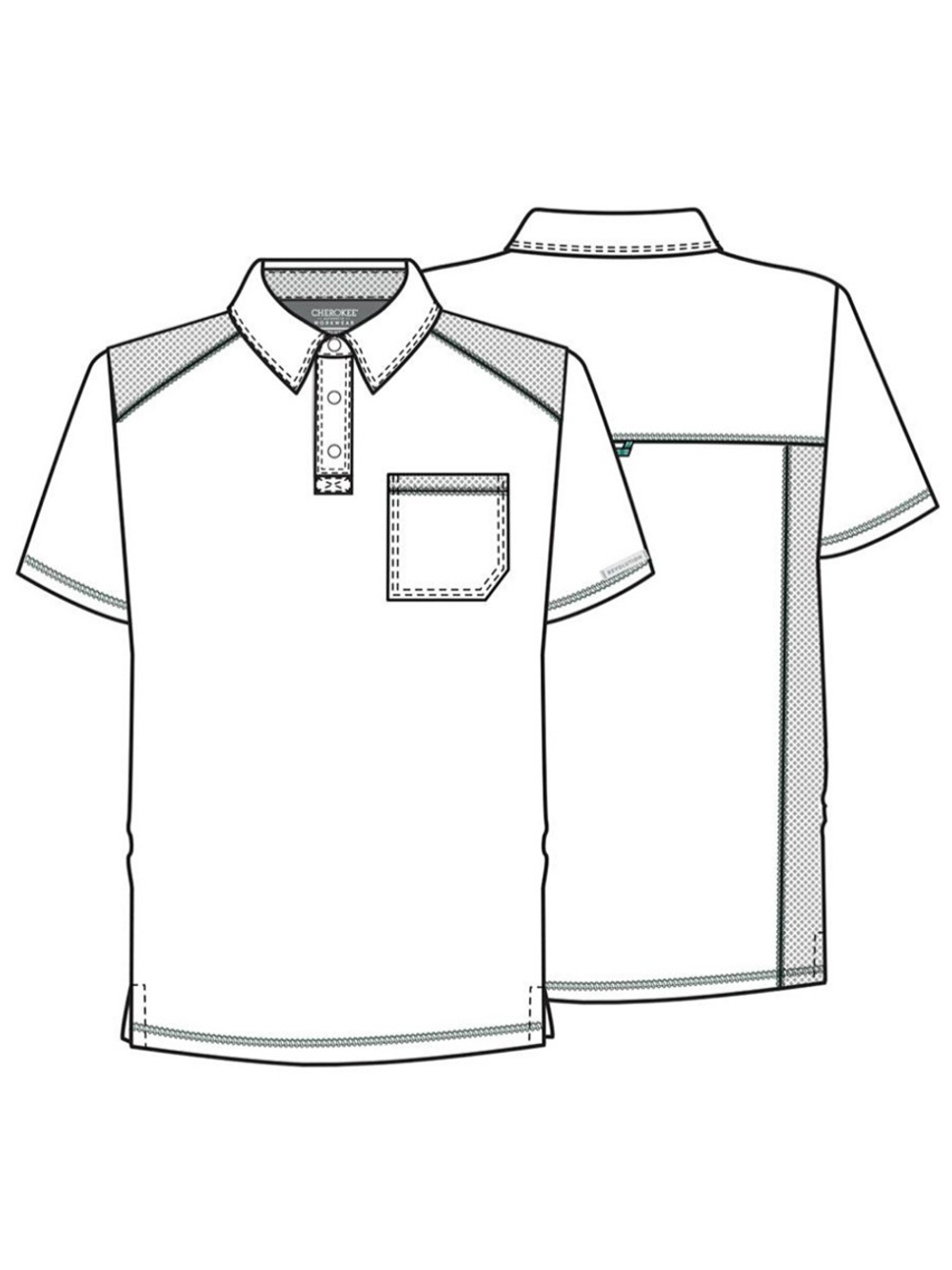 Поло медицинское мужское Cherokee WW615 с отложным воротником, синий, XL