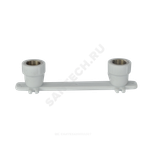 Планка монтажная PP-R белая Дн 20х1/2" ВР под смеситель с водорозетками PRO VALFEX 10124020-PRO