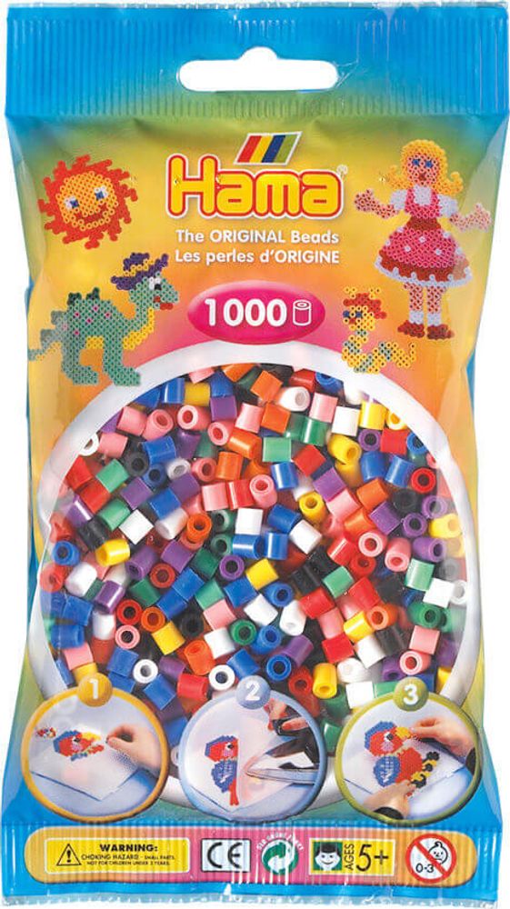 Hama Бусинки для термомозаики MIDI микс, 1000 шт. (207-00)