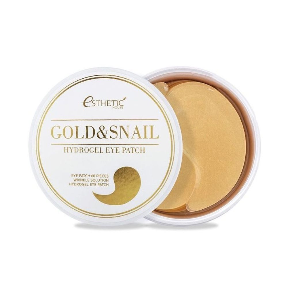 Гидрогелевые патчи для глаз с золотом и муцином улитки Esthetic House Gold and Snail Hydrogel Eye Patch