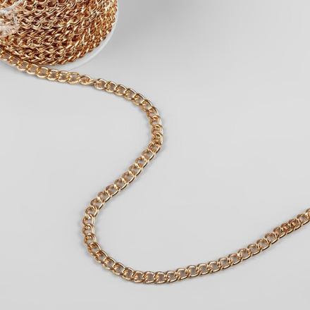 Цепочка железо плоская 4,6*6,6мм , золотой