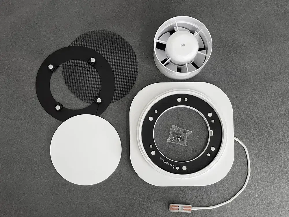 Решетка магнитная теневая вентиляционная с вентилятором D150