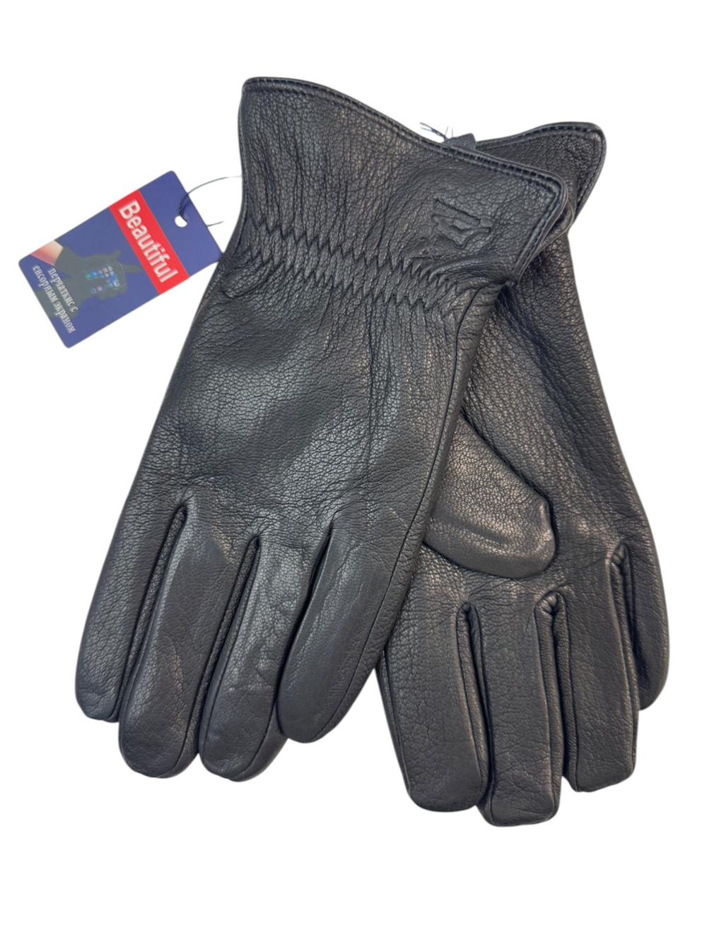 Перчатки. Мужские. Материал верха: Кожа оленя. Подклад: плюш-флис. 5 шт в упаковке.