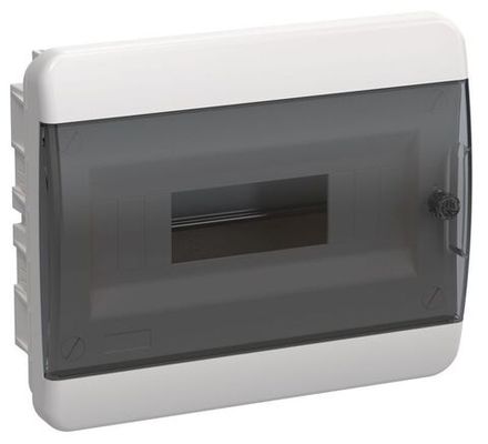 Корпус ЩРВ-П-12 TEKFOR IP41 черн. прозр. дверь пластик. IEK TF5-KP12-V-12-41-K01-K03