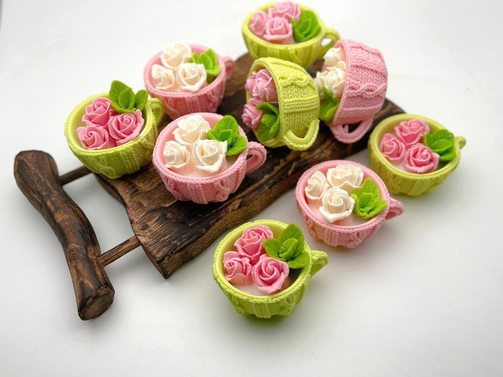 "Чашка с розами" мыло