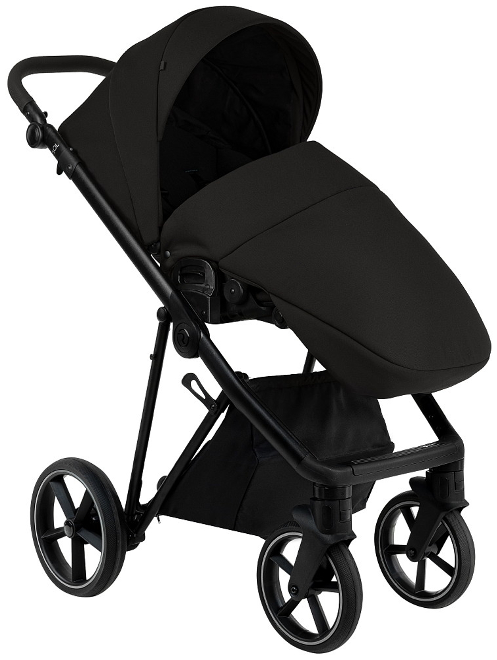 Детская коляска Roan Sol 2.0 3 в 1 с автокреслом Pituso Baesa Pro Black,Beige Canopy SLL/30/T Caviar Black/Black/руч.Black