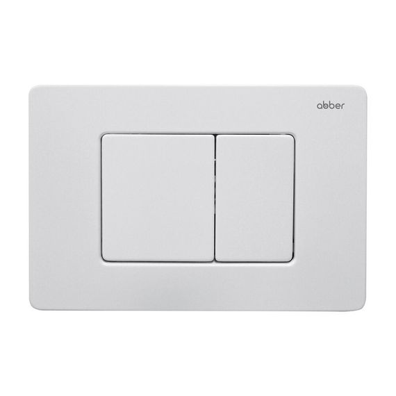 Комплект подвесной унитаз ABBER Rechteck AC1201 белый с инсталляцией AC0105 и кнопкой AC0120MW белая матовая