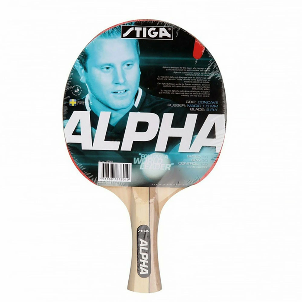 Ракетка для настолольного тенниса Stiga Alpha, 187801, ITTF накладка