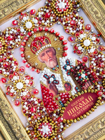 Принт-Ии70 Ткань с нанесенной авторской схемой Николай Чудотворец