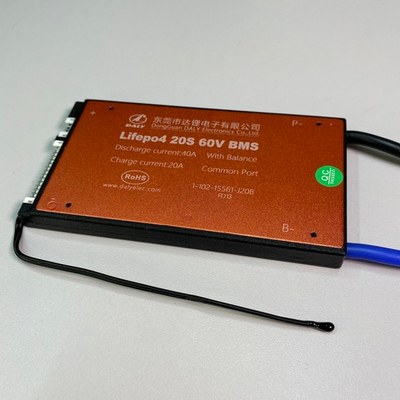 Плата LiFePo4 BMS daly 20s60v 40A с термодатчиком 70гр.