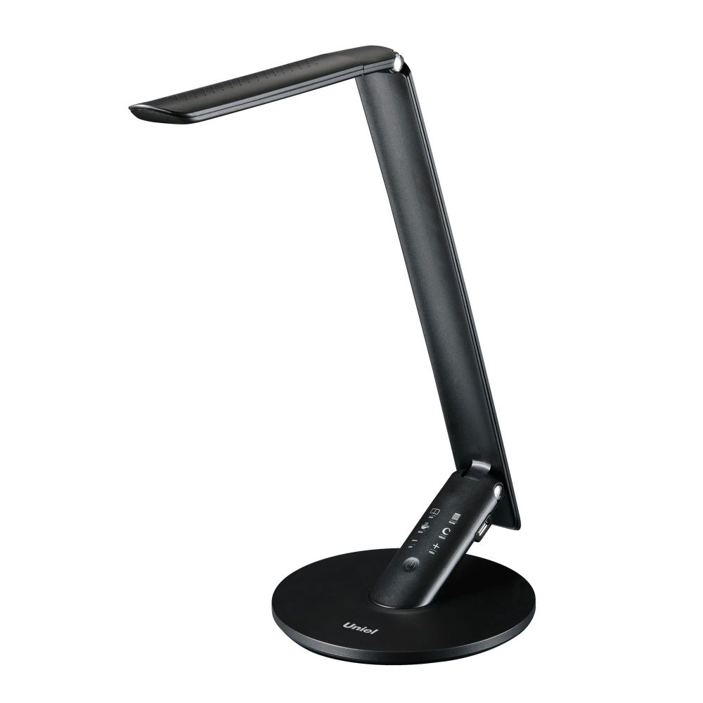 TLD-509 Black/Светильник настольный/LED/840Lm/4 режима-2700K, 4200K, 5000K, 6400K/Dimer/USB порт/С диммером/цвет черный