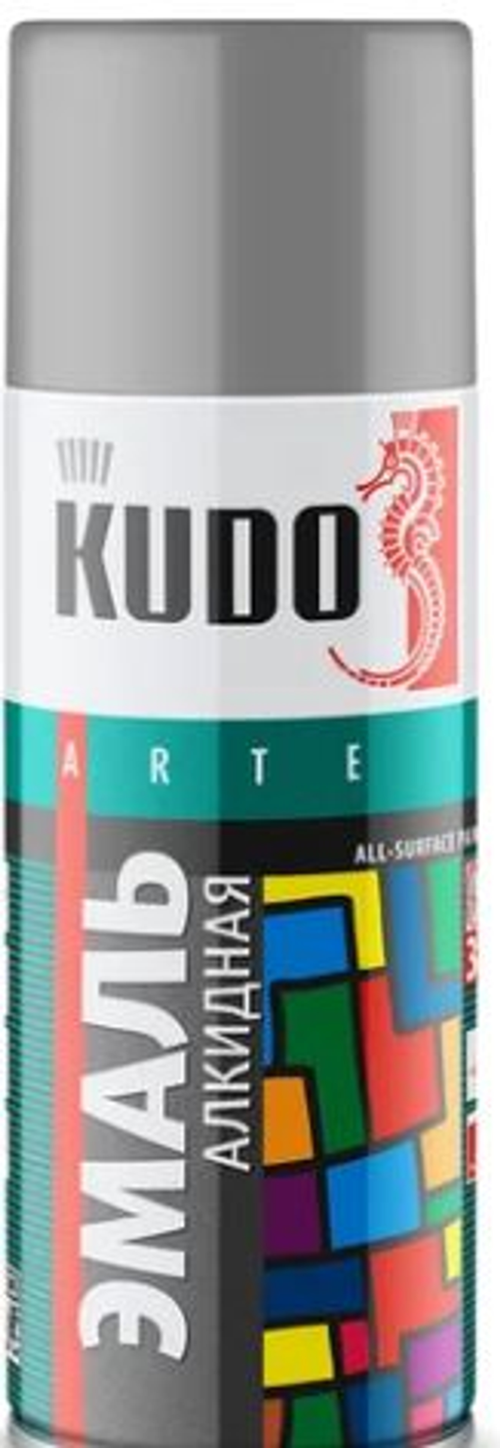 Универсальная серая эмаль аэрозоль KUDO KU-1018