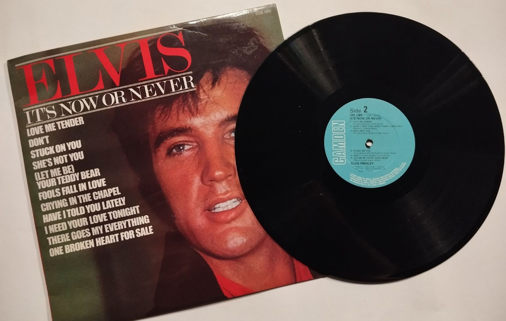 Винтажная виниловая пластинка LP Elvis Presley It's Now Or Never (UK 1981)