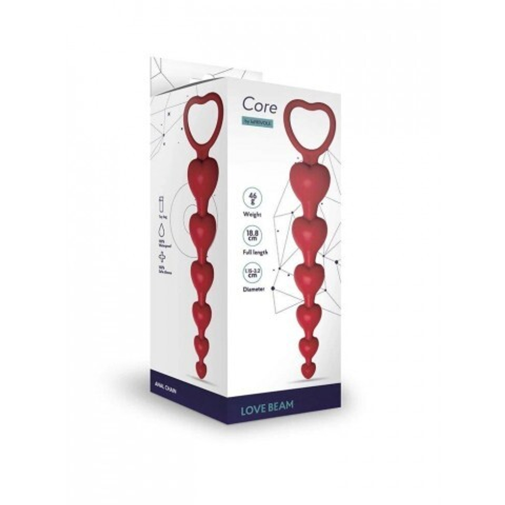 Анальная цепочка Love Beam (бордовый)