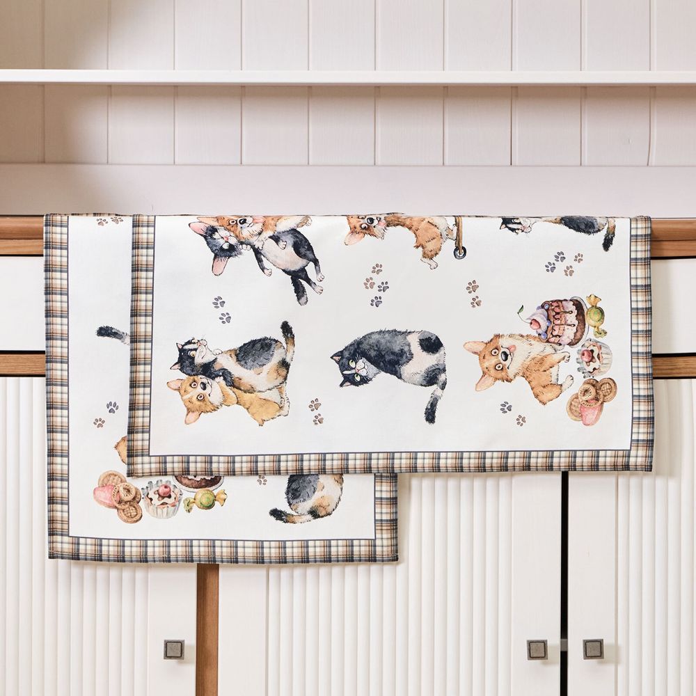 НАБОР ПОЛОТЕНЕЦ ИЗ 2-Х ШТ "ДРУЖБА",40Х60СМ, 100% ХЛОПОК, ТВИЛ