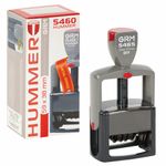 Датер самонаборный 4 строки+дата, оттиск 58х36 мм синий, GRM 5465 BANK HUMMER,КАССА В КОМПЛЕКТЕ, 112000111