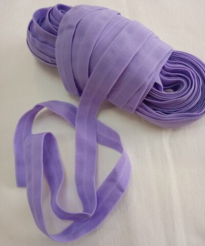 Бейка трикотажная (эластичная, 1,5см). Цвет- Сиреневая