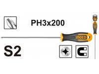 Отвертка крестовая PH3x200 INGCO HS68PH3200 INDUSTRIAL