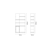 Книжный шкаф (антрацит) ENZA HOME HAMPTON EH57652