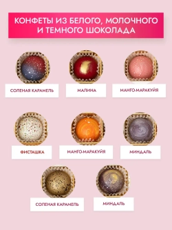 Конфеты шоколадные коробка набор подарочный ручной работы