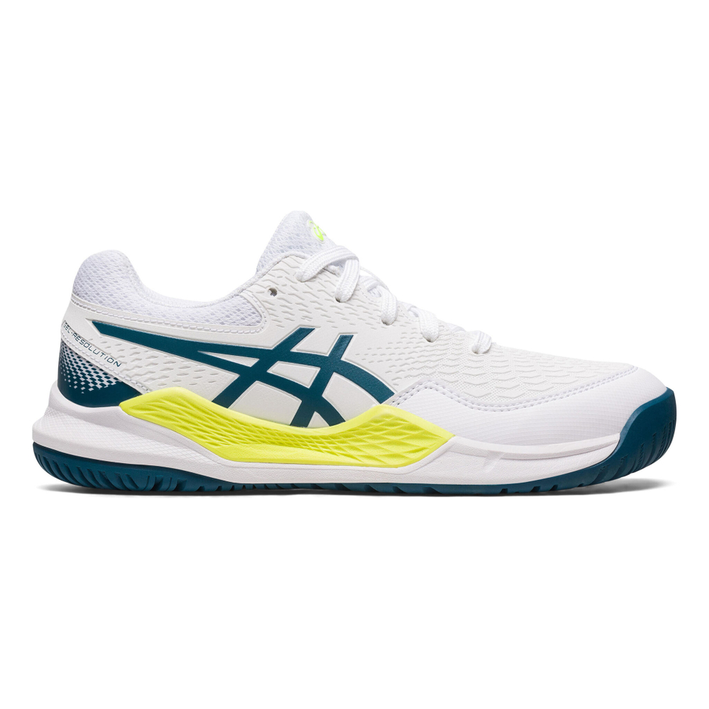 Детские теннисные кроссовки ASICS Gel-Resolution 9 GS All Court Shoe Kids - White, Petrol