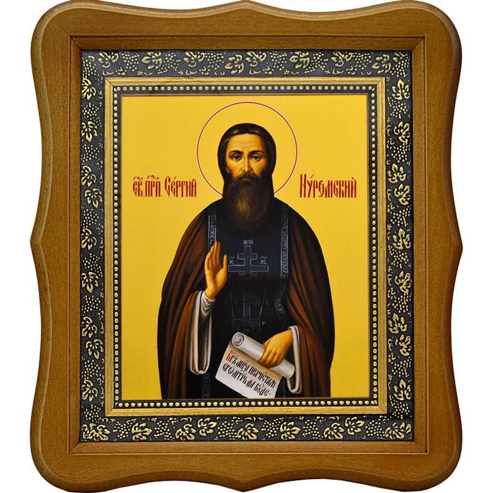 Сергий Обнорский, Нуромский, Вологодский преподобный. Икона на холсте.