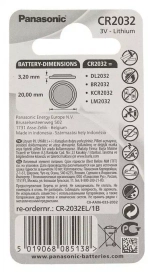 Батарейка PANASONIC CR2032-6 бл 1шт