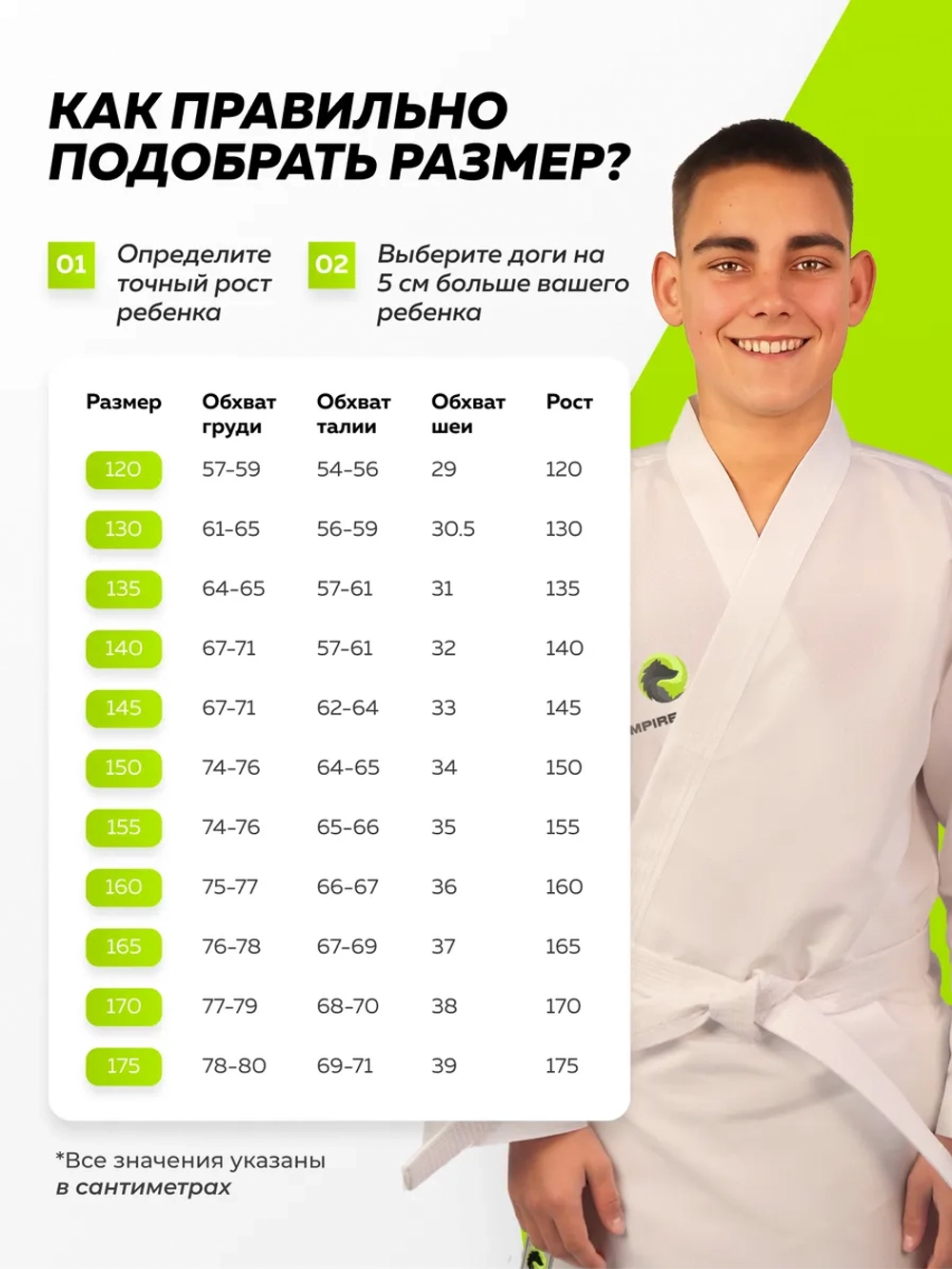 Кимоно спортивное для карате 155 см